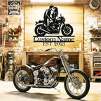 Custom Motorcycle Couple Metal Signs Personalized Biker Couple Name Sign Custom - Image 8