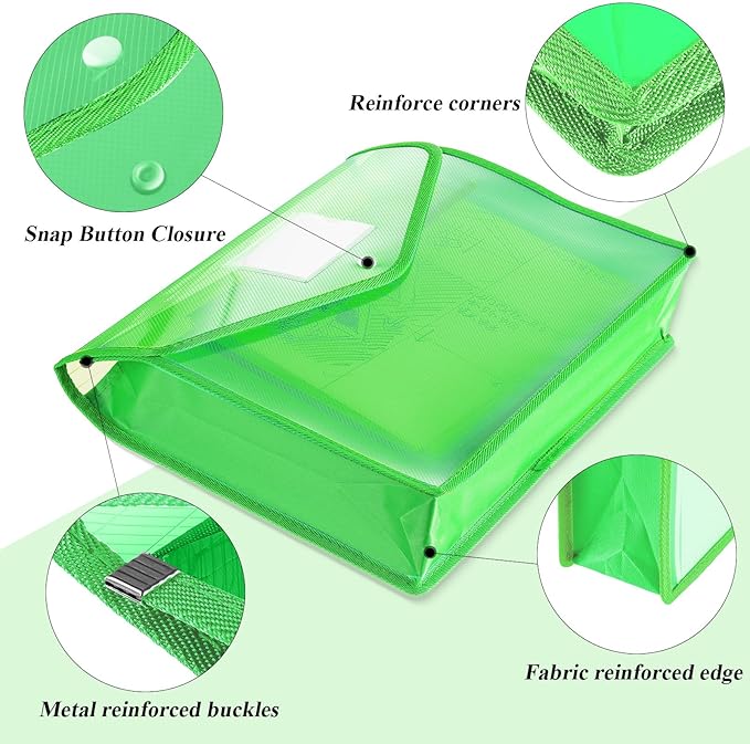 Epakh 10 Pieces Plastic File Folders Envelope Expanding File Wallet Organizer - Image 3