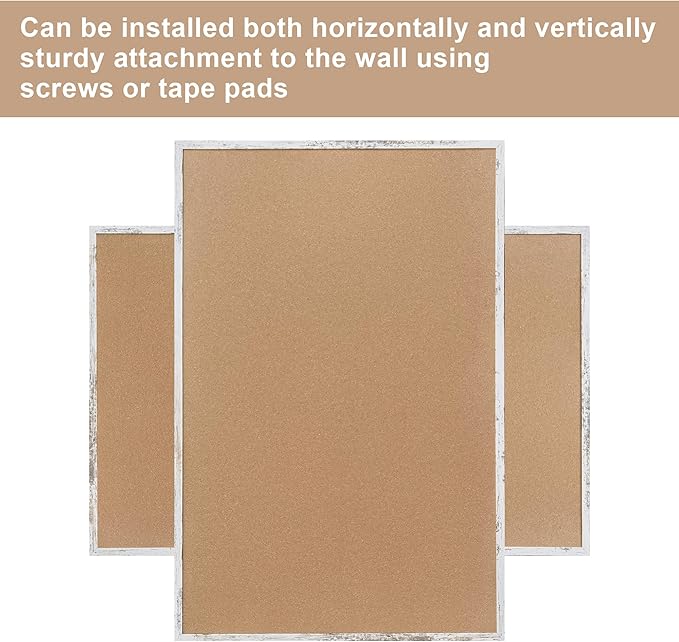 Cork Bulletin Board, 48 X 32 Inches White Framed Message Vision Board, Large - Image 3