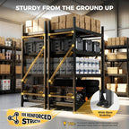 cammoo 6000lbs heavy duty storage shelves, 61''w x, front angle view