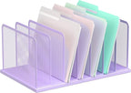 Kuntine.B Desk File Organizer Upright Mesh Desktop Organizer File Sorter Office by KuntineB