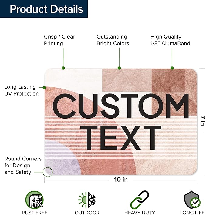 Custom Sign, Custom Street Sign, 11 Font Colors, 13 Font Styles, 4 Hole Options - Image 6