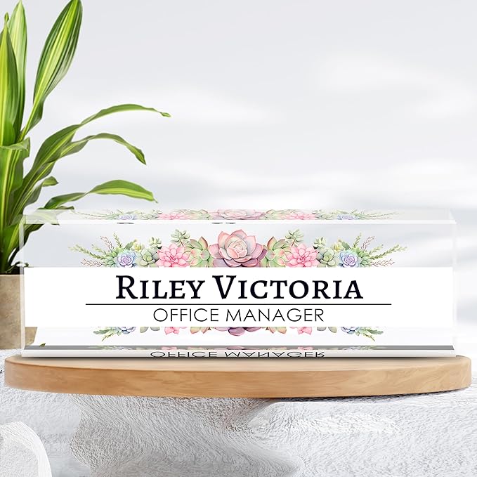 Personalized Name Plate for Desk, Custom Desk Name Plate, Acrylic Name Plate - Image 7