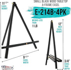 U.S. Art Supply 12" Black Wood Tabletop Easel - Image 2
