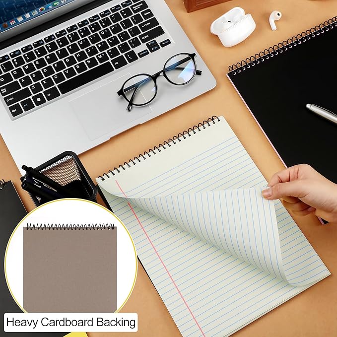 Resurhang 6 Pcs Legal Pad Top Spiral Bound Notebook 70 Sheets Double Sided - Image 4