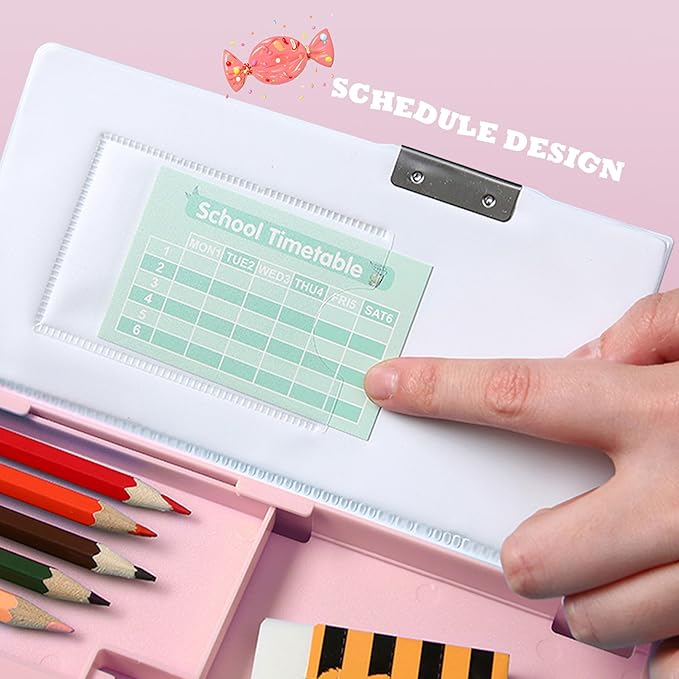 Pop Up Multifunction Pencil Case, Cute Cartoon Pen Box Organizer Stationery - Image 5