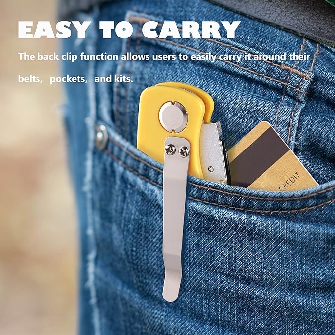 REXBETI 4-Pack Folding Pocket Utility Knife Quick-change SK5 Box Cutter - Image 5