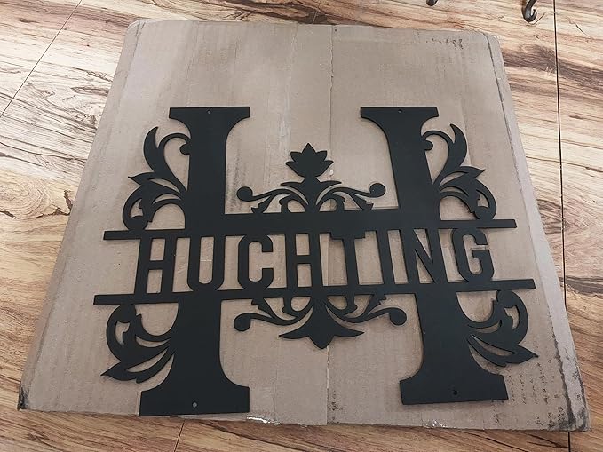 Personalized Metal Name Signs, Split Letter Monogram Wall Decor, Custom Last - Image 5