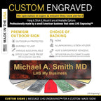 Engraved Name Plates for Door Sign Personalized Burlwood Plastic Plaque - Image 3