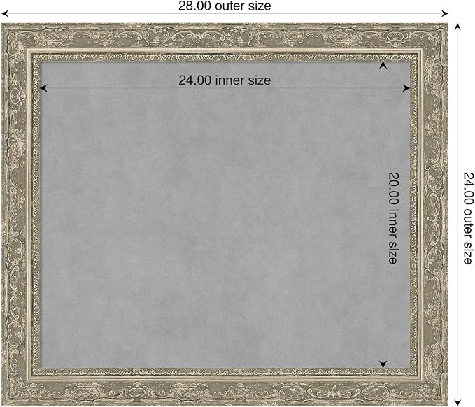Amanti Art Silver Framed Magnetic Board 24x28 Medium Vision Board - Image 2