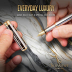 Scriveiner Personalized Silver Chrome Fountain Pen - Image 8