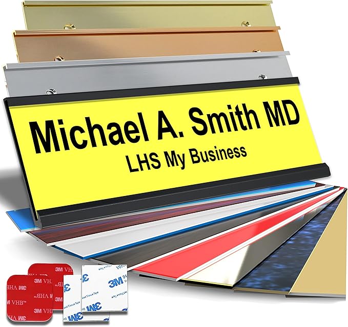Personalized Name Plate with Choice of Mounting Holders by LHS+My+Business