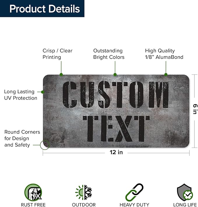 Custom Sign, Custom Street Sign, 11 Font Colors, 13 Font Styles, 4 Hole Options - Image 6