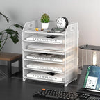6 Tier Desk Organizer, Heavy-Duty Thick Metal Letter Tray Organizer, Large - Image 4