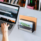 wishacc Desk Mail Organizer Small File Holders Letter Metal Mesh - Image 4
