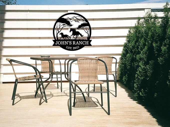 efcustomgifts Personalized Horse Ranch Metal Signs, Horse Signs - Image 2