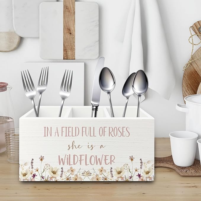 XPH Wildflower Nursery Decor Pen Pencil Holder Organizer - Image 3
