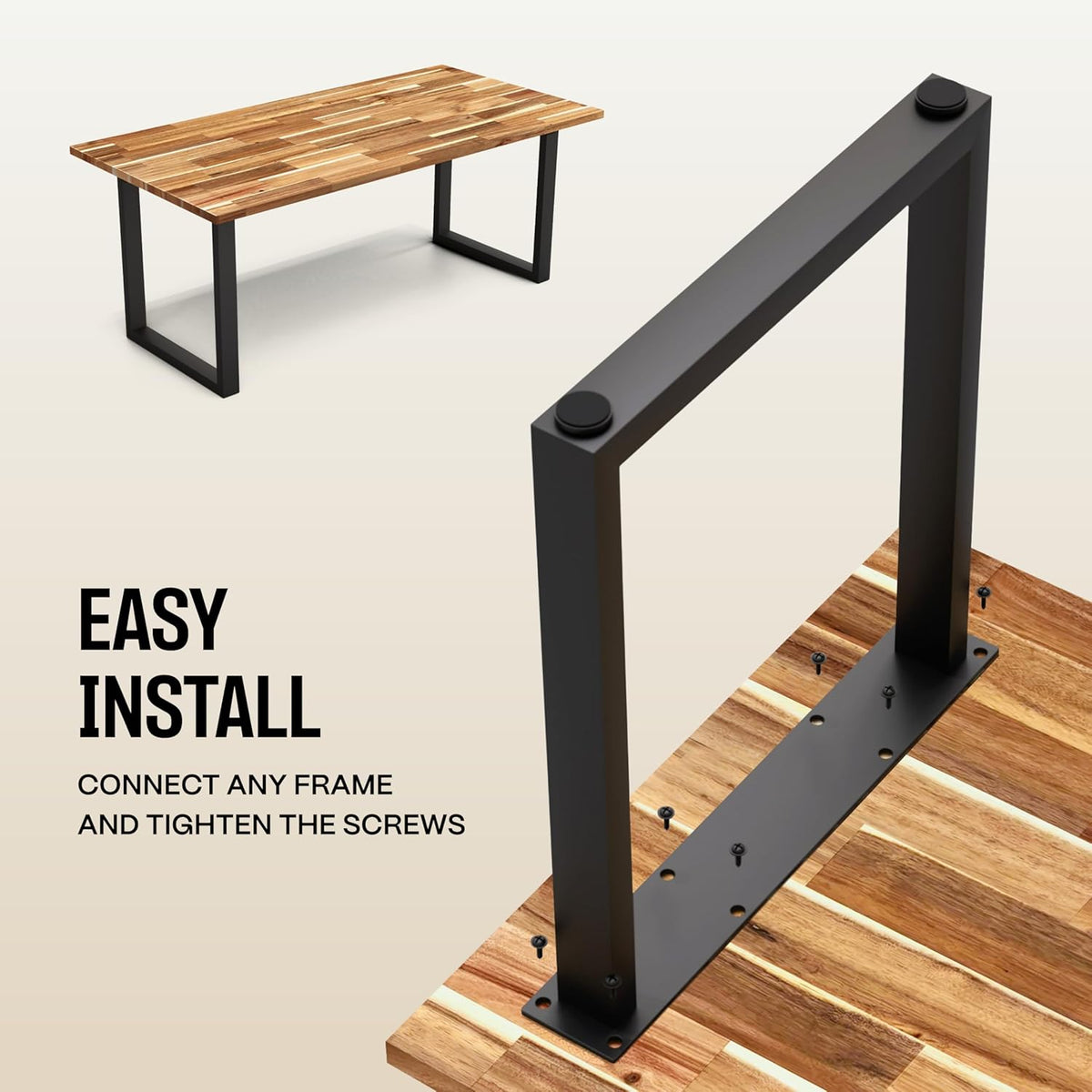 COREMINDED Solid Wood Desk Table Top – Pre-Finished 1.2” Thick Tabletop - Uni...