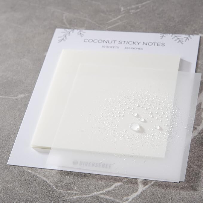 DiverseBee 50 Sheets Pastel Transparent Sticky Notes, 3x3” Clear Sticky Tabs - Image 2