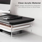 Fenge Acrylic Monitor Stand Riser, 42.5 Inches Dual Monitor Stand - Image 3