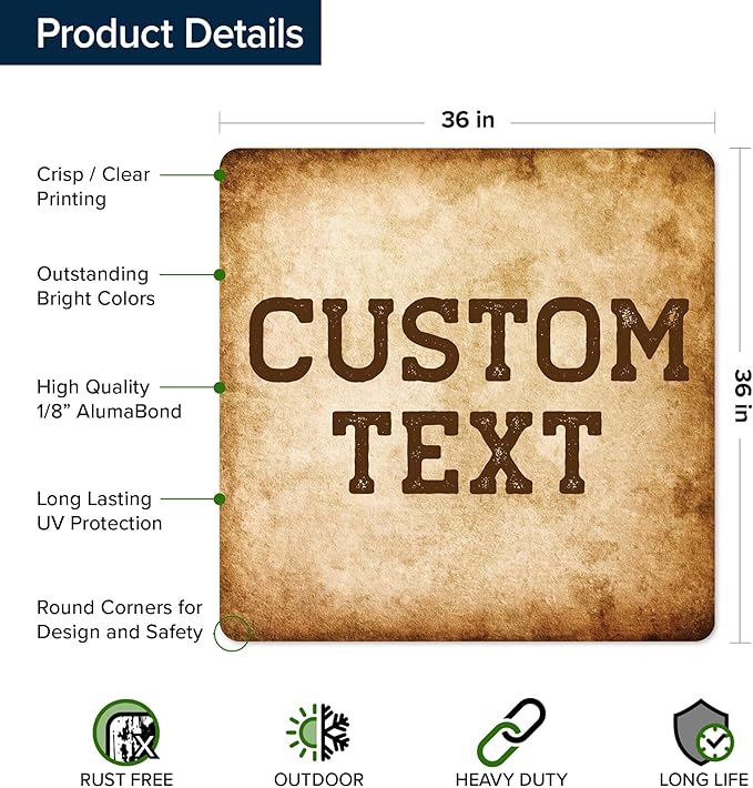 Custom Sign, Custom Street Sign, 11 Font Colors, 13 Font Styles, 4 Hole Options - Image 6