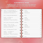 Clever Fox Password Book Spiral – Mini Internet Address & Password Organizer - Image 3