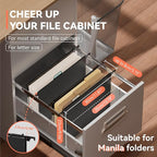 ThinkTex Extra Capacity Plastic Hanging File Folders, 3 Pack Reinforced - Image 2
