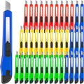 TIFICAL 40 Pack Utility Knife Box Cutter Retractable, 9mm Snap-Off Box Cutters by TIFICAL