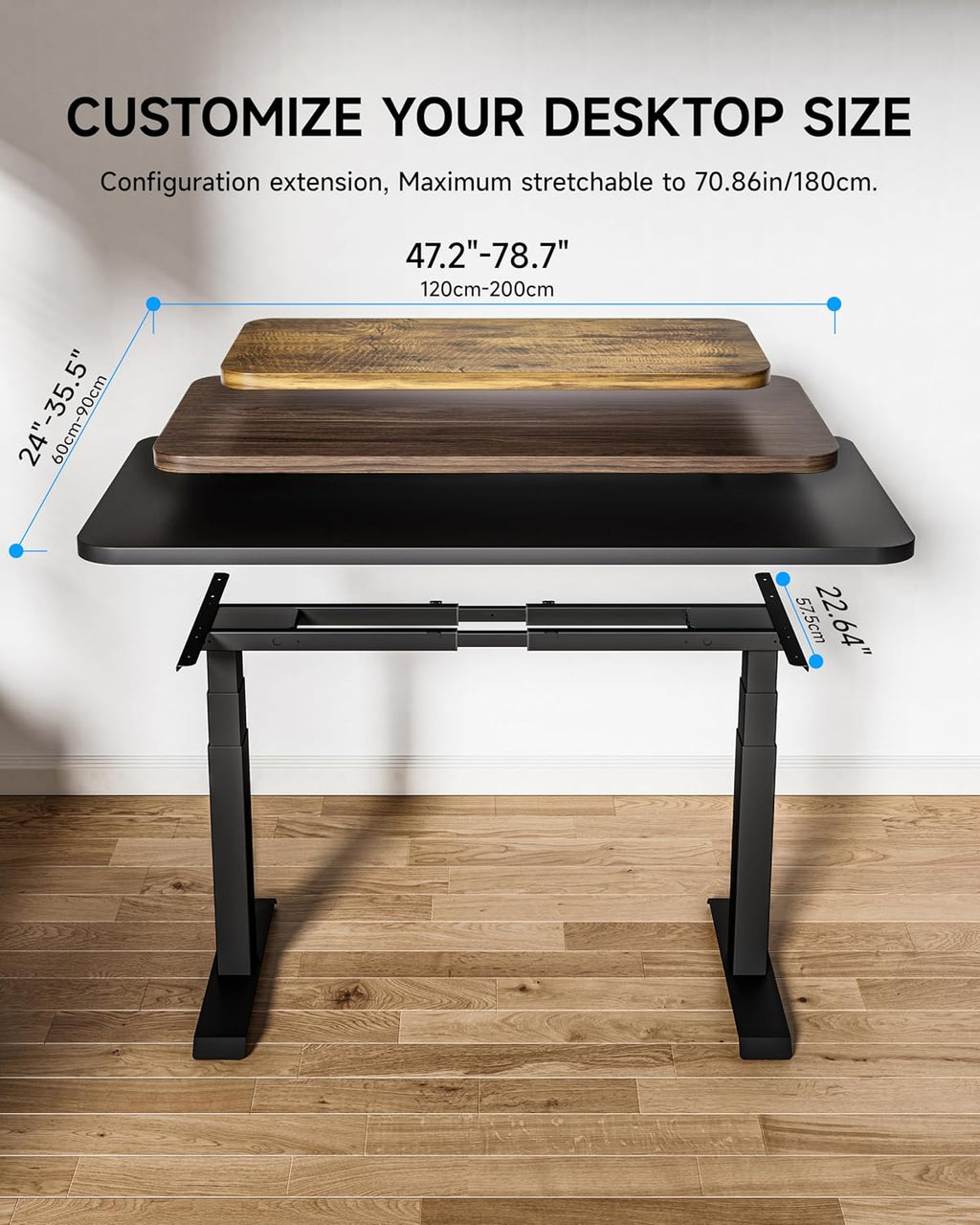 bizum dual motor 3-stage electric standing desk frame,3, package contents