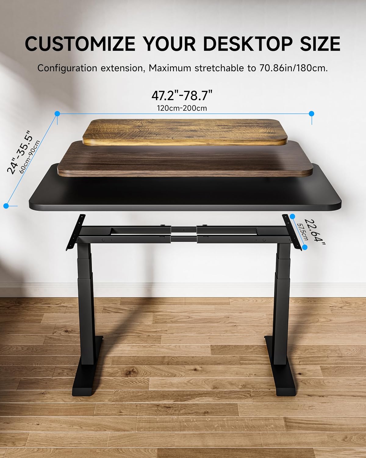 bizum dual motor 3-stage electric standing desk frame,3, package contents