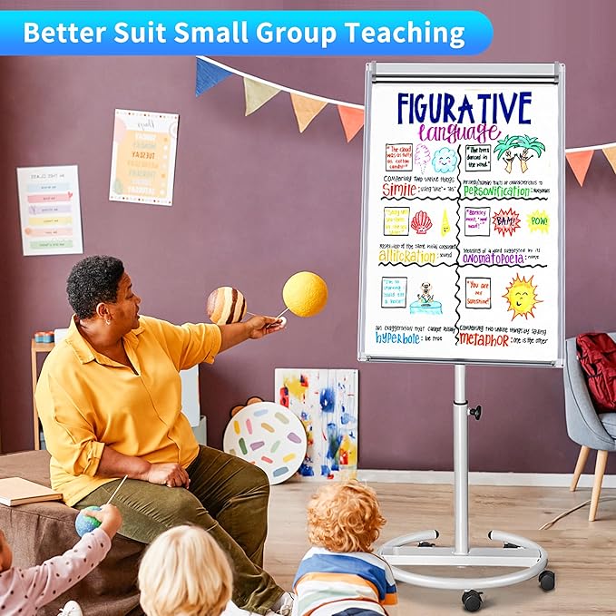 maxtek Mobile Dry Erase Board – 40x28 inches Magnetic Portable Whiteboard Stand - Image 2