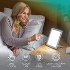 verilux happylight lucent light therapy lamp, 10,000 lux, close-up detail