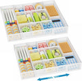 Marbrasse Expandable Desk Drawer Organizer, Mesh Drawer Organizer Tray by Marbrasse