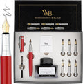 Wordsworth & Black Calligraphy Pen Gift Set, Includes Bottle, 6 Cartridges by WordsworthBlack