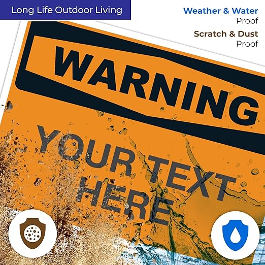 Custom Warning Sign, OSHA Sign, 10x14 Inches, Rust Free .040 Aluminum, Fade - Image 5