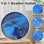 3 in 1 Barometer for Weather Station, Wall Hanging Thermometer All-Season - Image 2