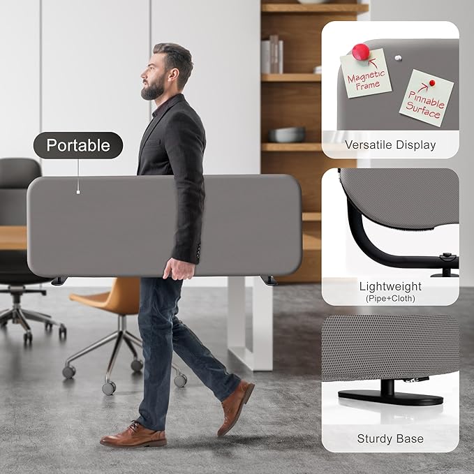 DECOLAB Desk Dividers, Standing Table Divider Panel Partition - Image 4