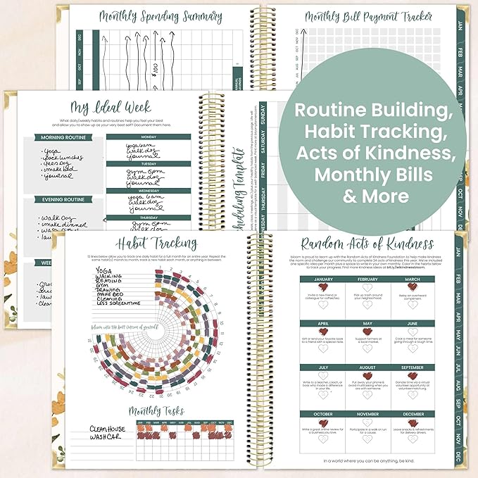 bloom daily planners 2026 Hardcover Calendar Year Goal & Vision Planner - Image 6