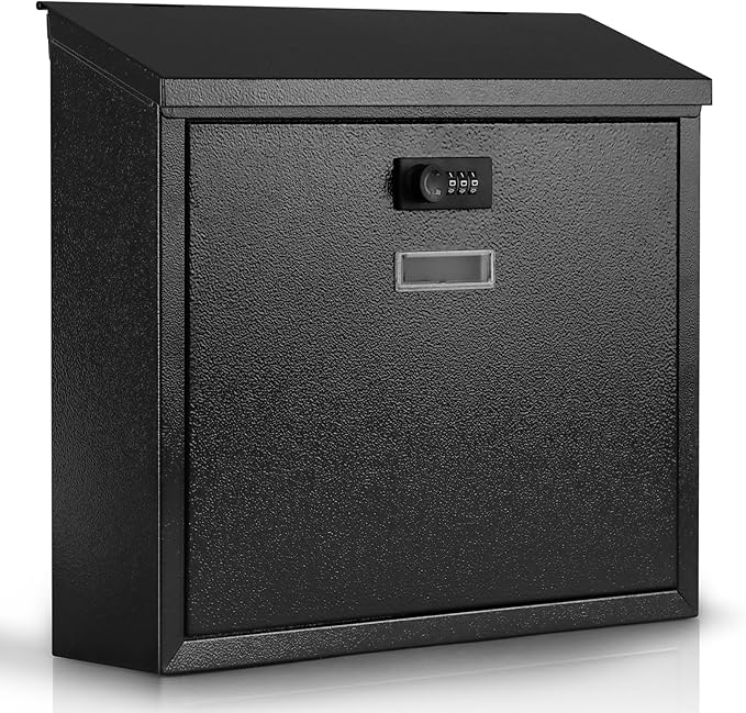 xydled Mail Boxes with Combination Lock, Locking Mailbox Wall Mounted, Security by xydled