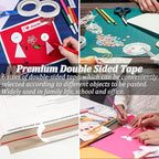 SmaringWing Double Sided Tape for Crafts, 6 Rolls Multi-Size Double-Sided - Image 6