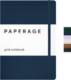 PAPERAGE Graph Paper Journal Notebook, 160 Pages, Medium 5.6 in x 8 in by PAPERAGE