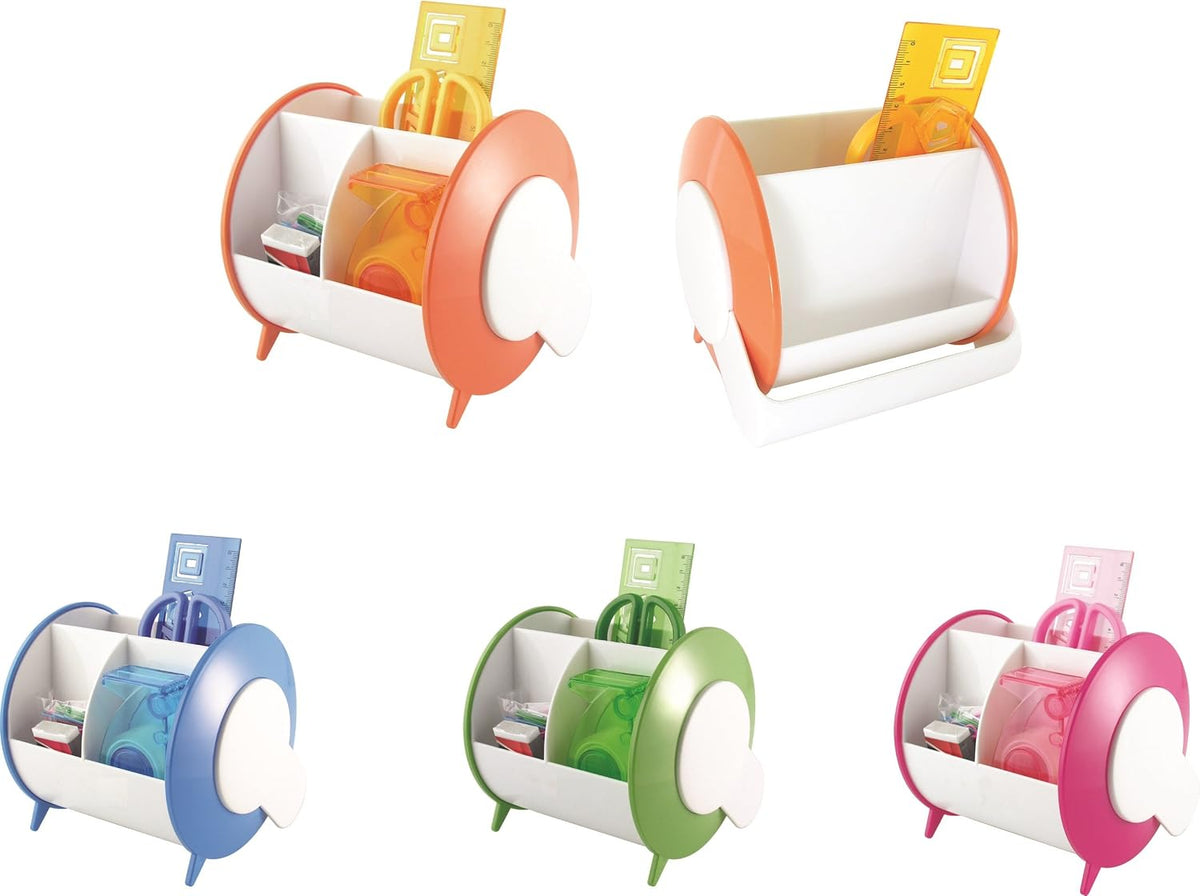 Exerz Ex8986 O-Life 90 Degree Rotary Desk Organiser with Stationery Set - Saf...