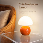 dawnwake mushroom lamp table lamp for bedroom-small desk shown in use