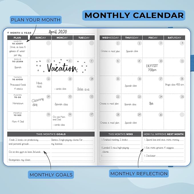 Clever Fox Planner – Undated Weekly & Monthly Planner - Image 4