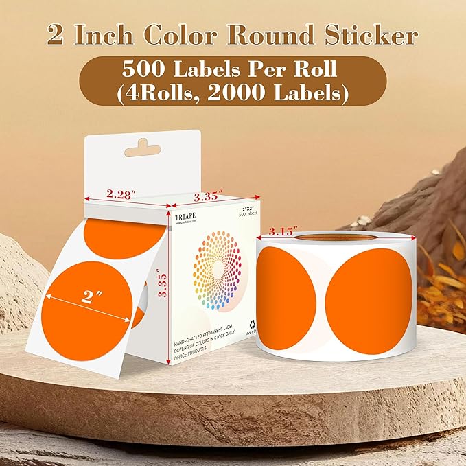 2 Inch Color Coding Round Labels - Image 2