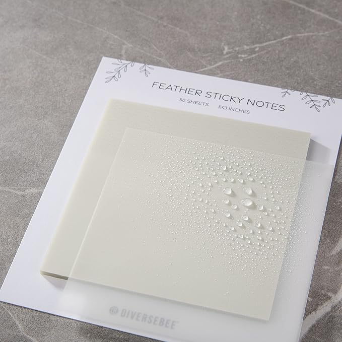 DiverseBee 50 Sheets Pastel Transparent Sticky Notes, 3x3” Clear Sticky Tabs - Image 2