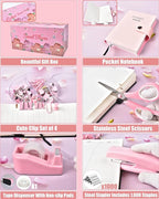 LXEVIHK 21Pcs Pink Desk Organizers and Accessories - Image 5