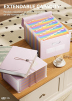 ABC life 26-Pocket Accordion File Organizer, Expanding File Folder, Letter/A4 - Image 3