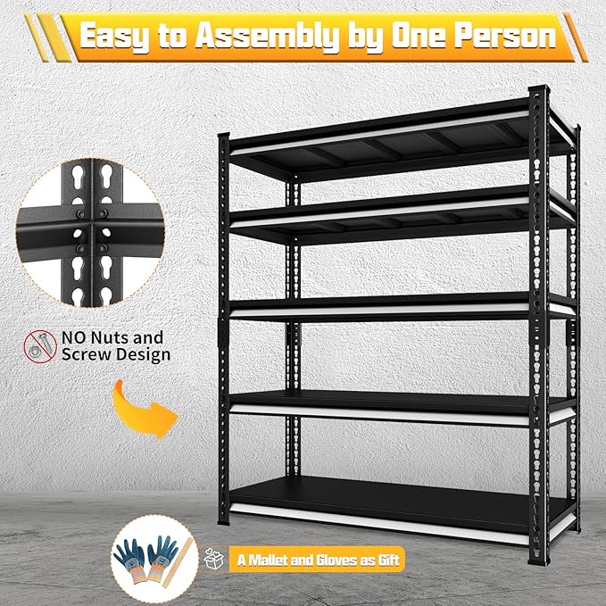 SDXYSTCE 48" W Garage Storage Shelves Heavy Duty, 2800LBS Loads Adjustable - Image 6