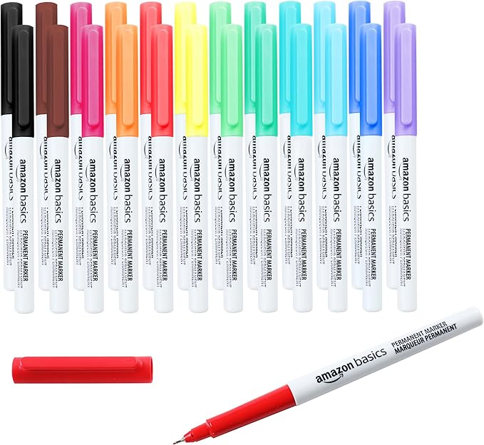 Amazon Basics Ultra Fine Point Permanent Markers by AmazonBasics
